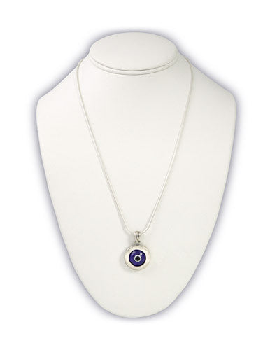Large blue evil eye pendant.