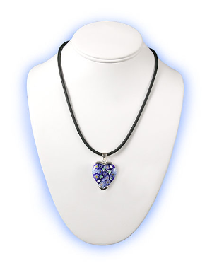 Blue Millefiori Heart pendant