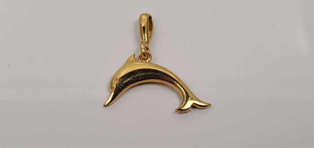 Gold plated dolphin pendant