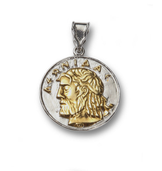 Leonidas sterling silver and gold plated pendant