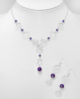 Amethyst Greek Design Necklace