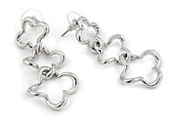 Sterling silver flower shaped earrings